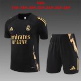 Kit Entrenamiento Real Madrid 2024/25 (negro con oro)-NIÑOS